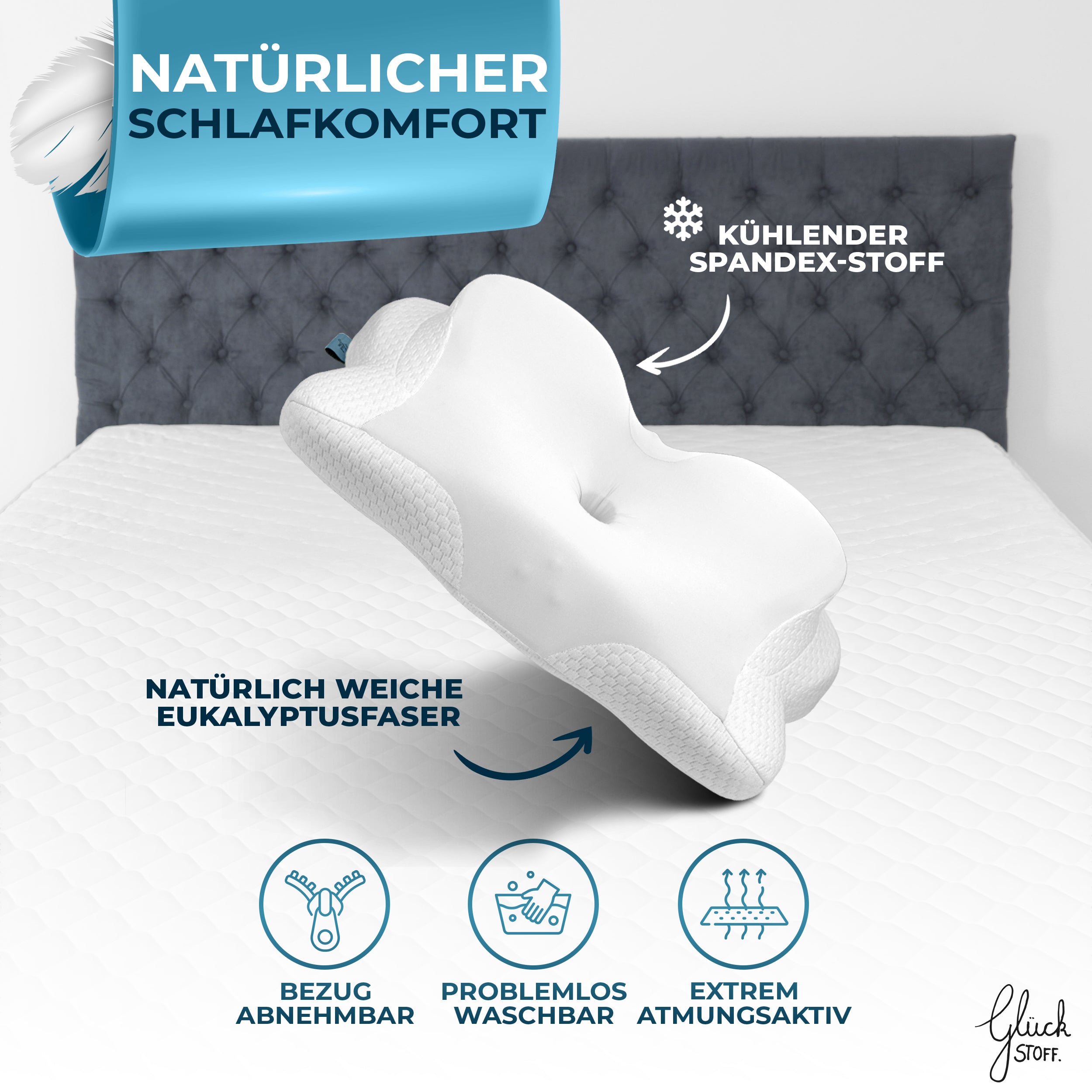 Orthopädisches Kissen - Weiß (Allrounder)