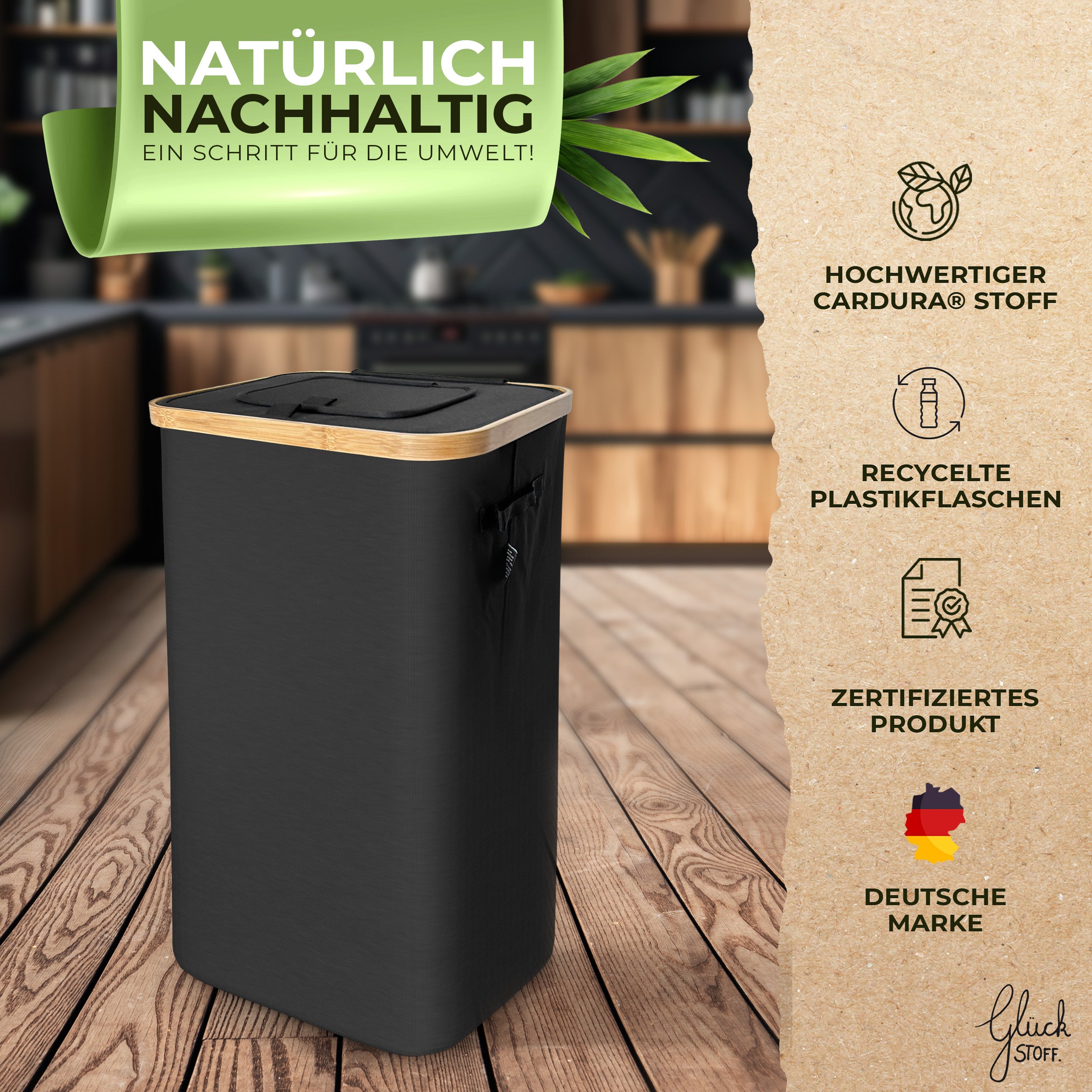 Gelber Sack Ständer [inkl. waschbarer Innentasche] - 100 L