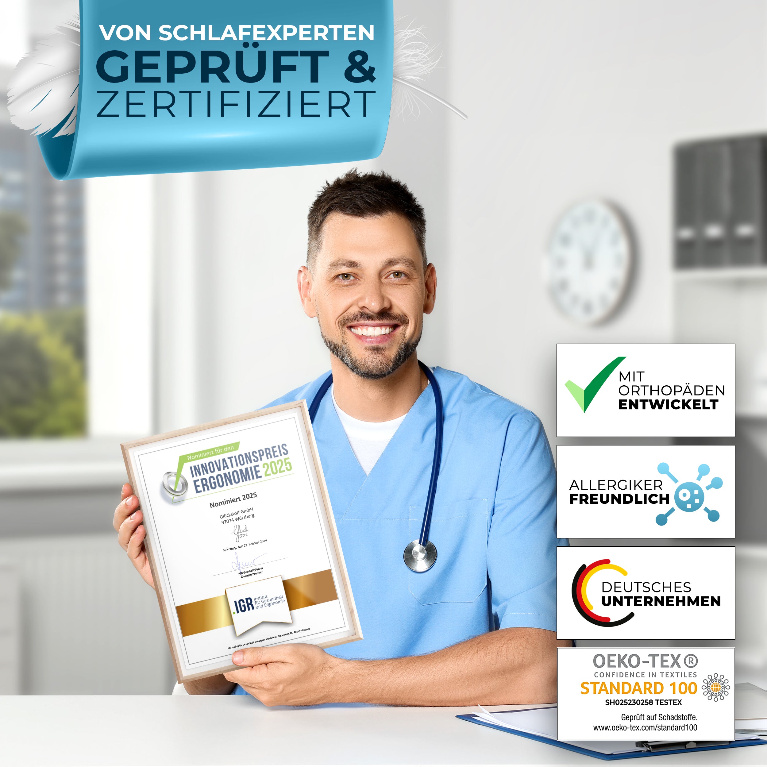 Orthopädisches Kissen - Grau (Allrounder)