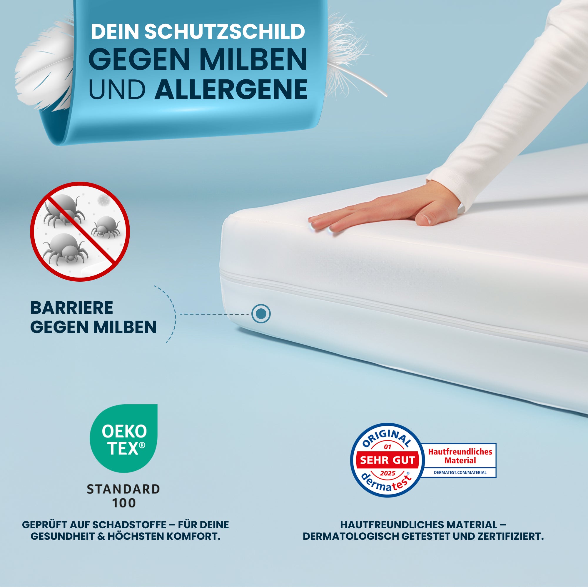 Milbenbezug Matratze [Zertifiziert in Deutschland]