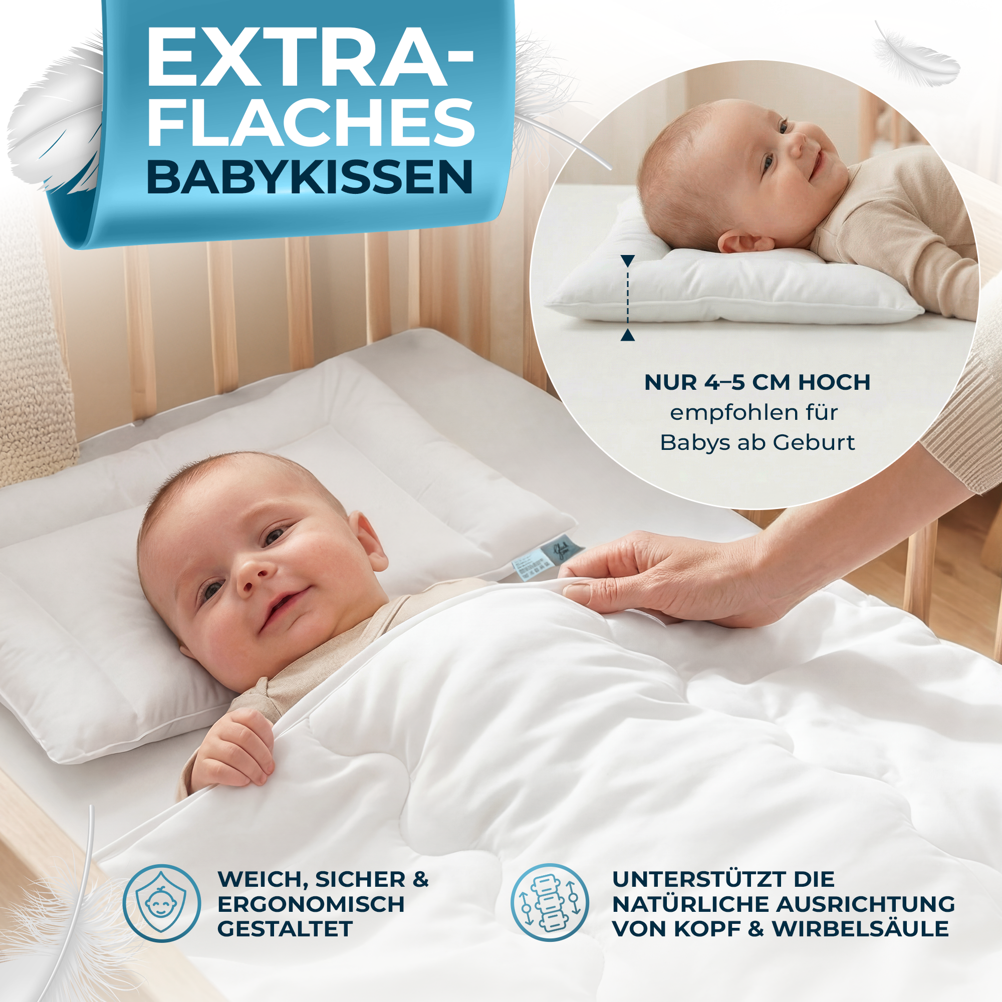 Baby Schlafset – Decke & Kissen [OEKO-TEX zertifiziert]