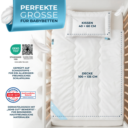 Baby Schlafset – Decke & Kissen [OEKO-TEX zertifiziert]