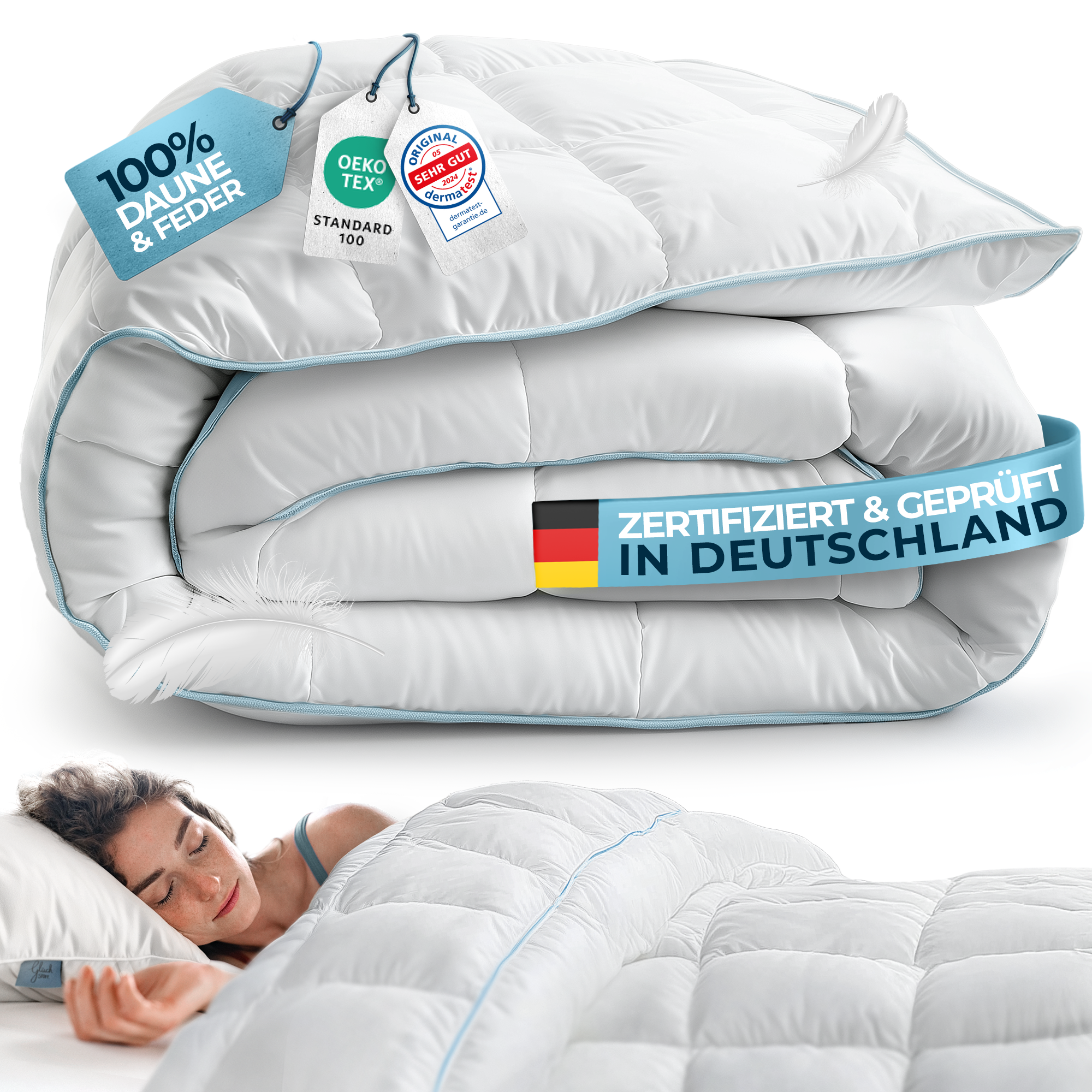 Ganzjahres-Daunendecke [Made in Germany]