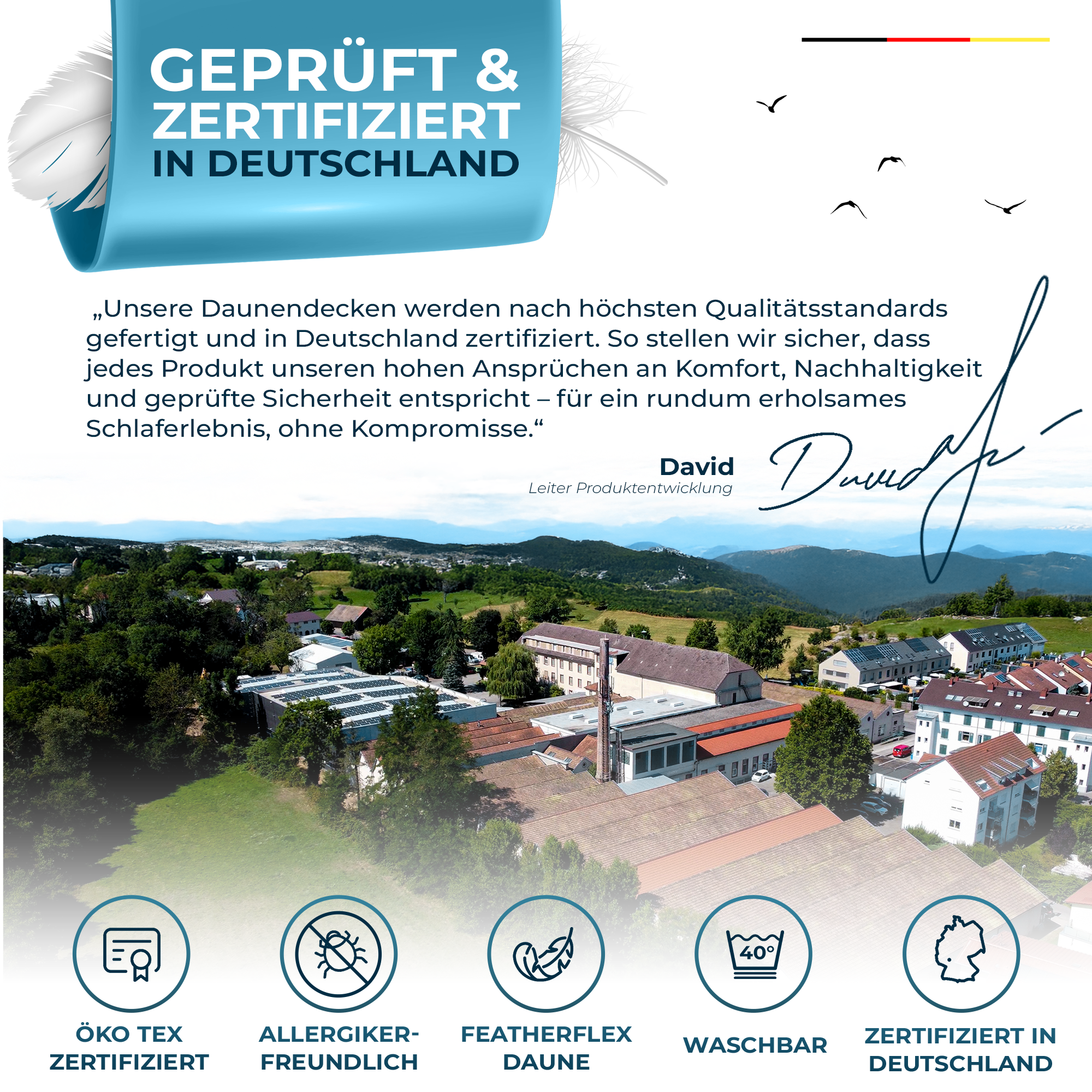 Ganzjahres-Daunendecke [Made in Germany]