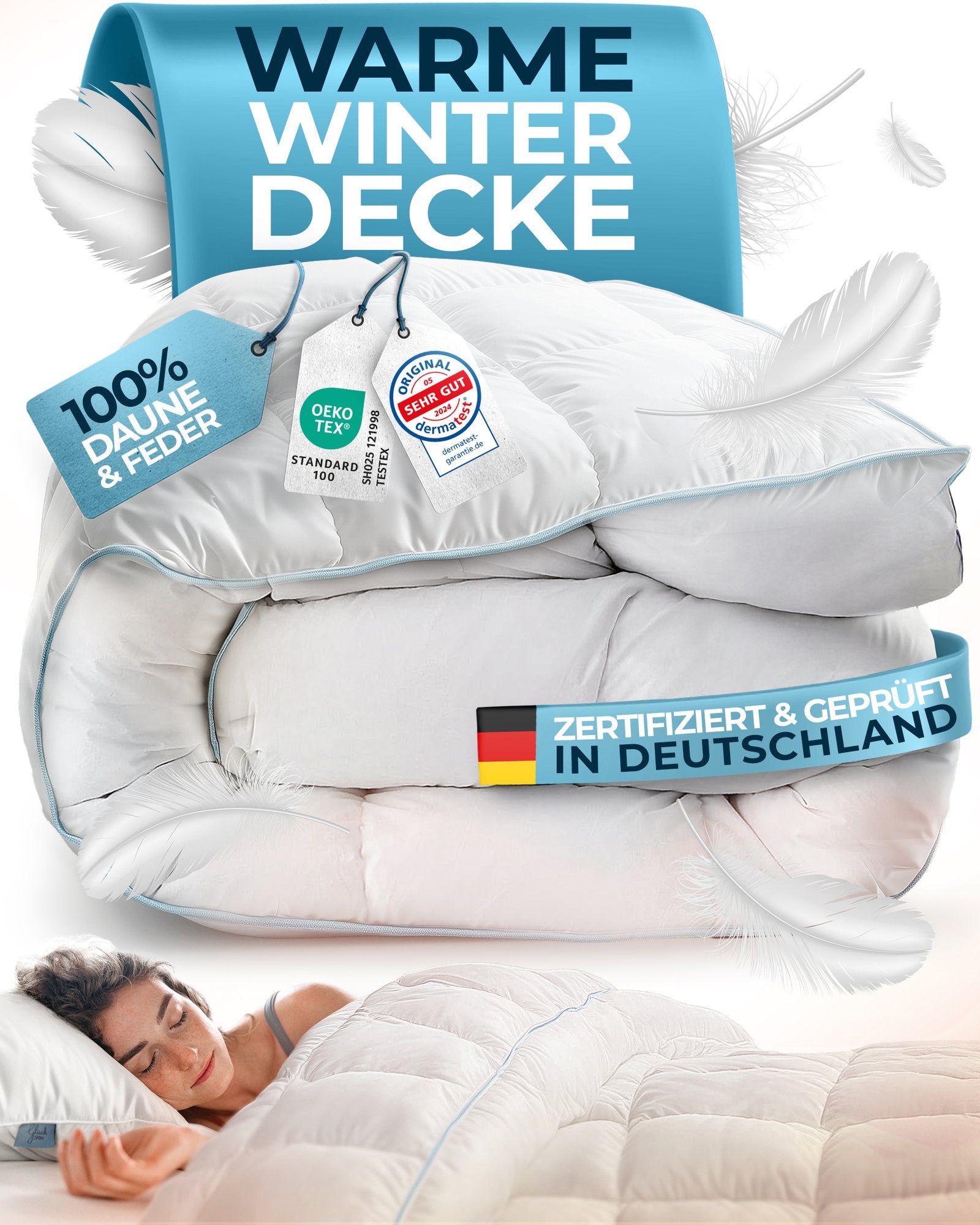Winter-Daunendecke Extra Warm [Made in Germany]